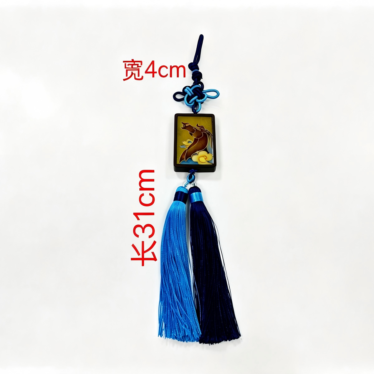 Cloisonné Mongolian Horse Tassel Ornament - Image 6