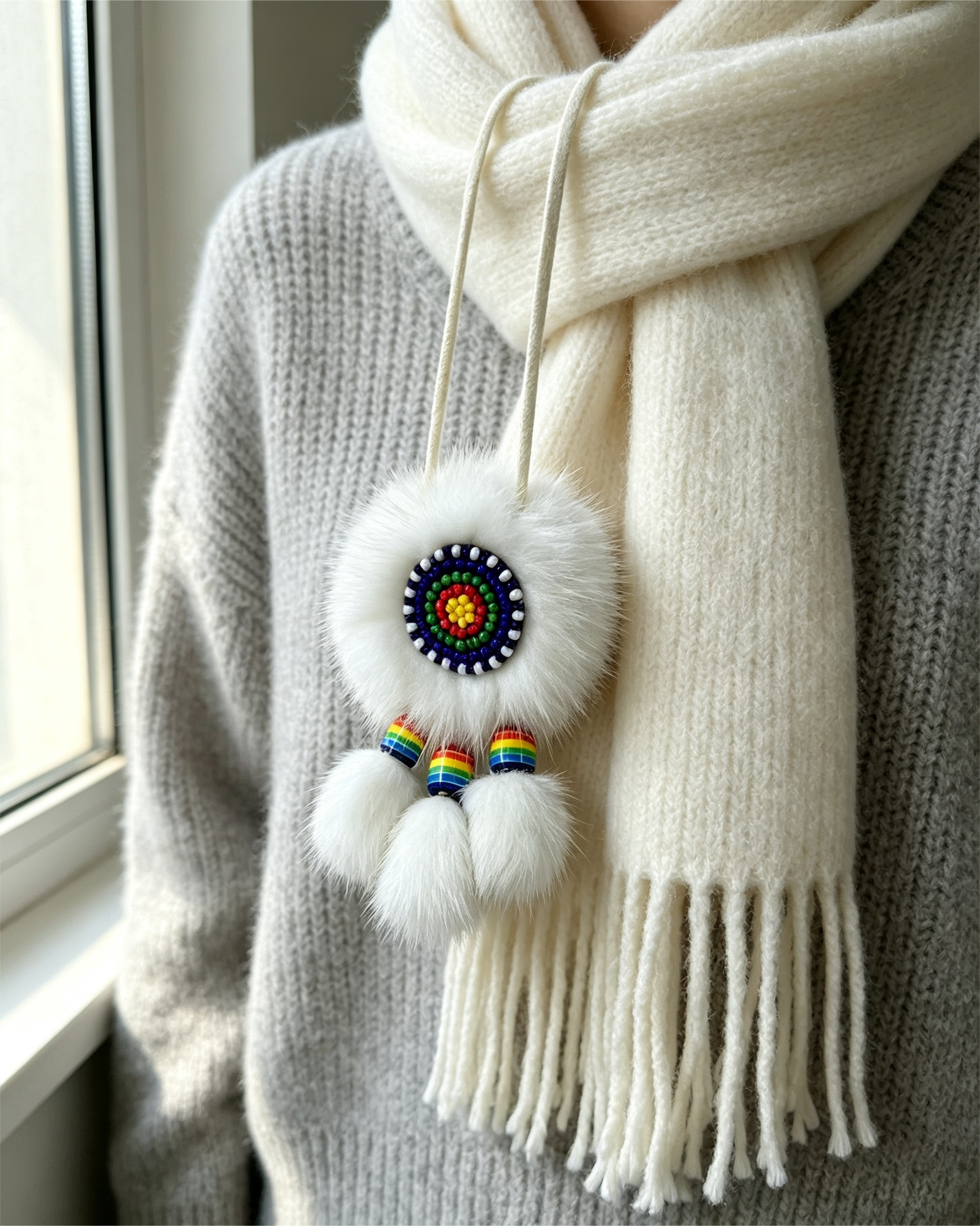 Double-sided Ewenki Sunflower Ornament - Image 6