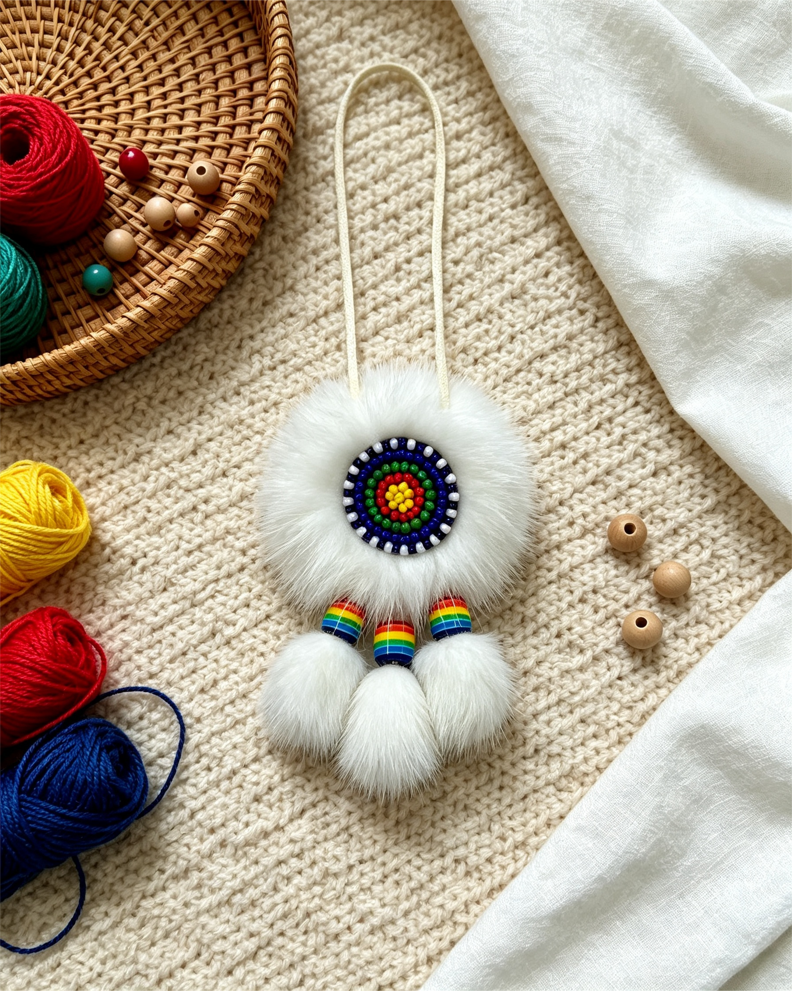 Double-sided Ewenki Sunflower Ornament - Image 8