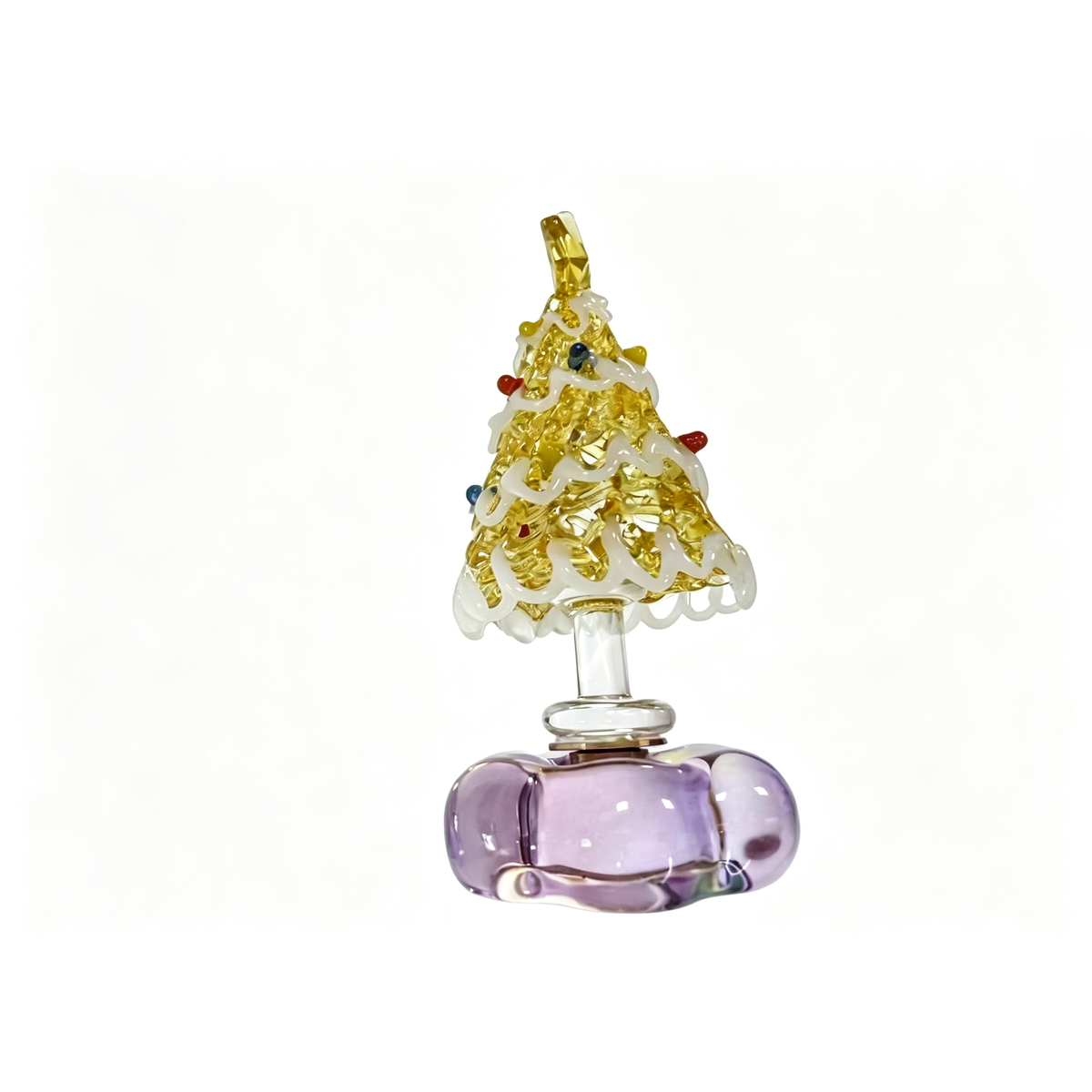 Handcrafted Glass Christmas Tree Figurine - Image 5