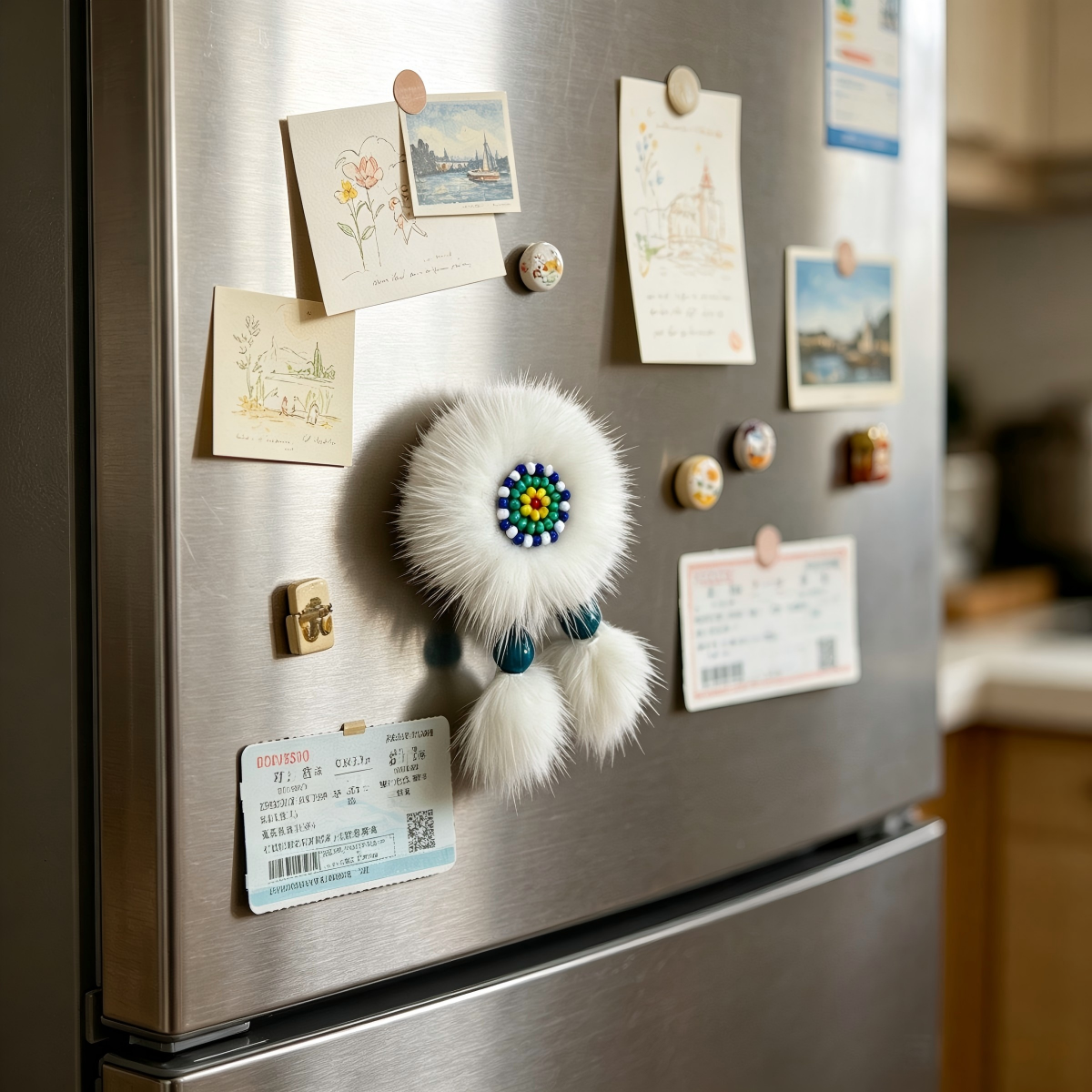 Handmade Ewenki Sunflower Fridge Magnet - Image 8