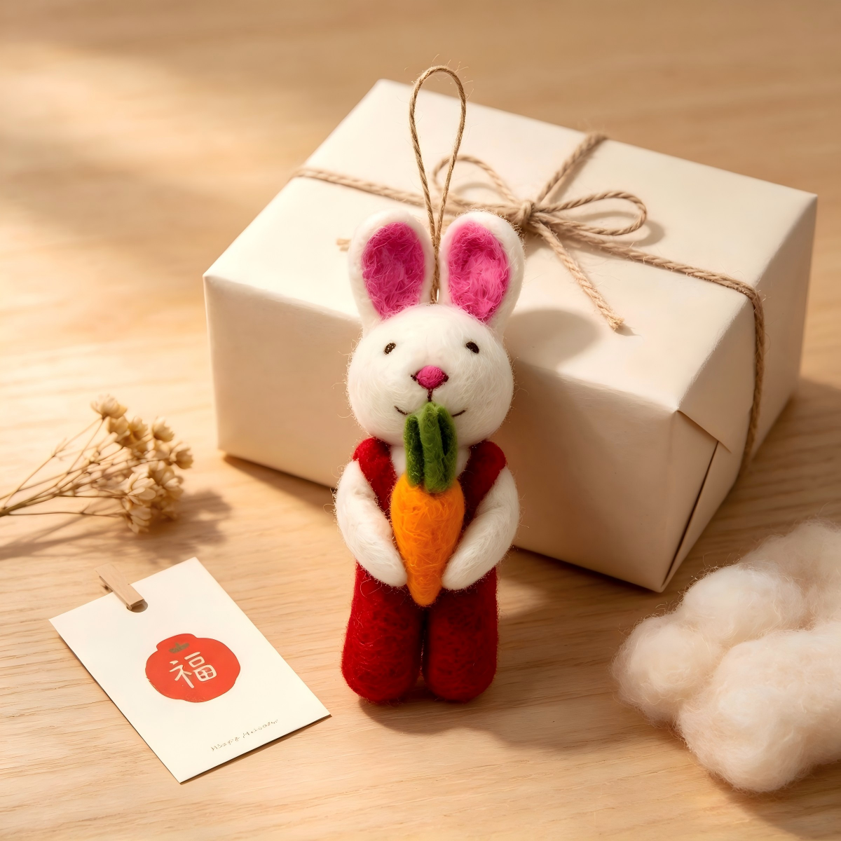 Handmade Felt Bunny Bag Charm - Image 9