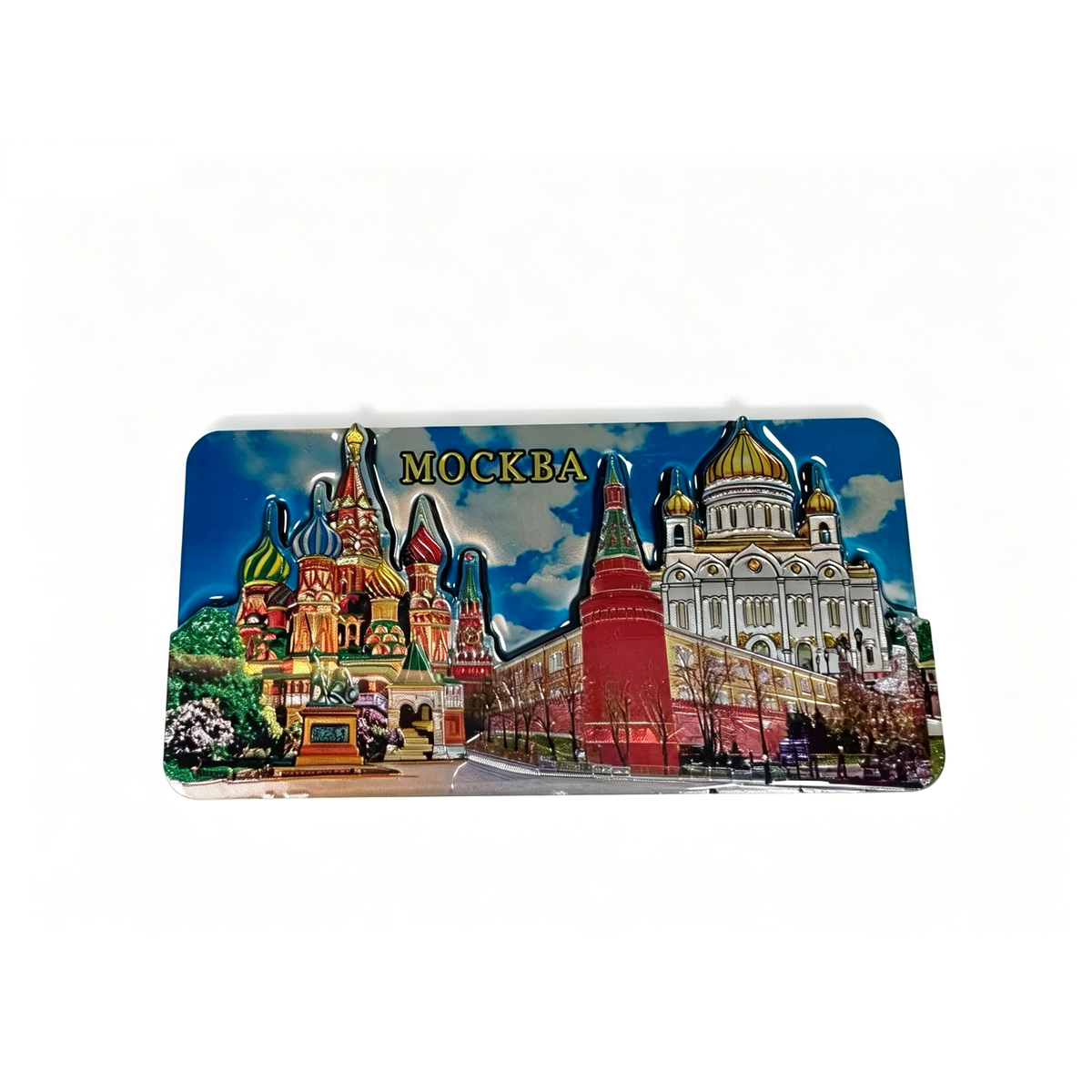 Handmade Square Platinum Fridge Magnet - Image 2