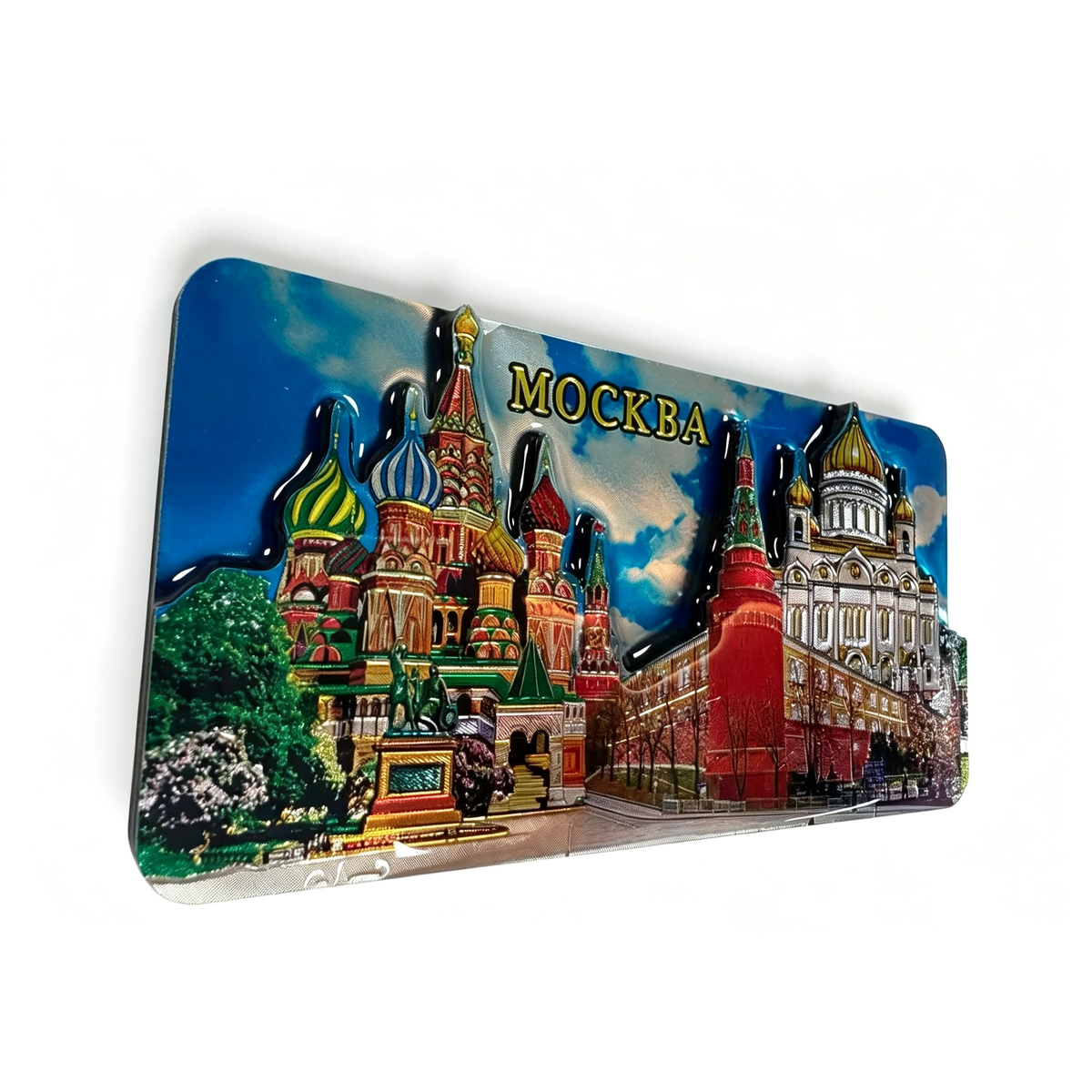 Handmade Square Platinum Fridge Magnet - Image 4