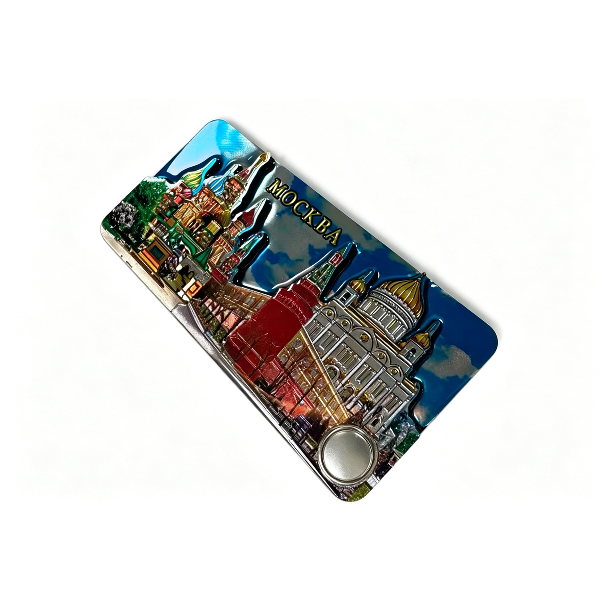 Handmade Square Platinum Fridge Magnet - Image 5