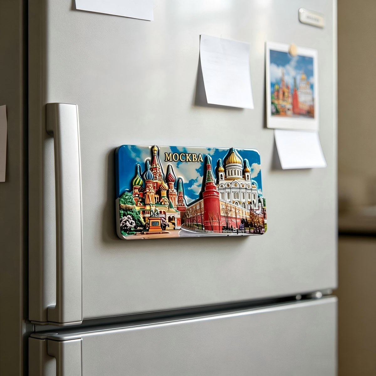 Handmade Square Platinum Fridge Magnet - Image 8