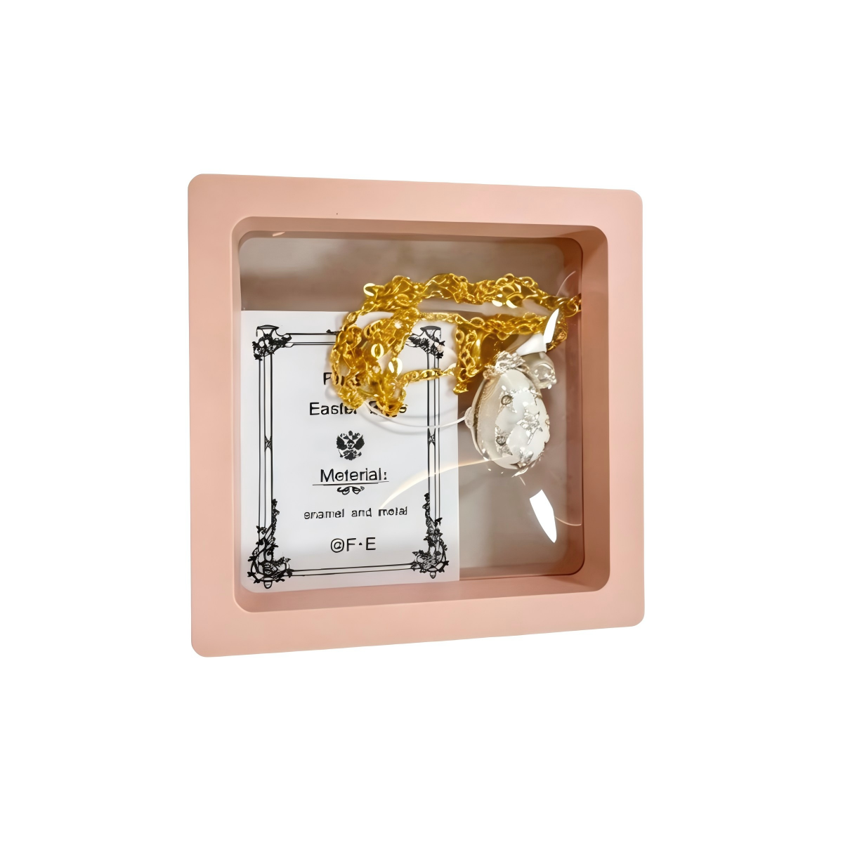 Lucky Egg Enamel Pendant Necklace - Image 3