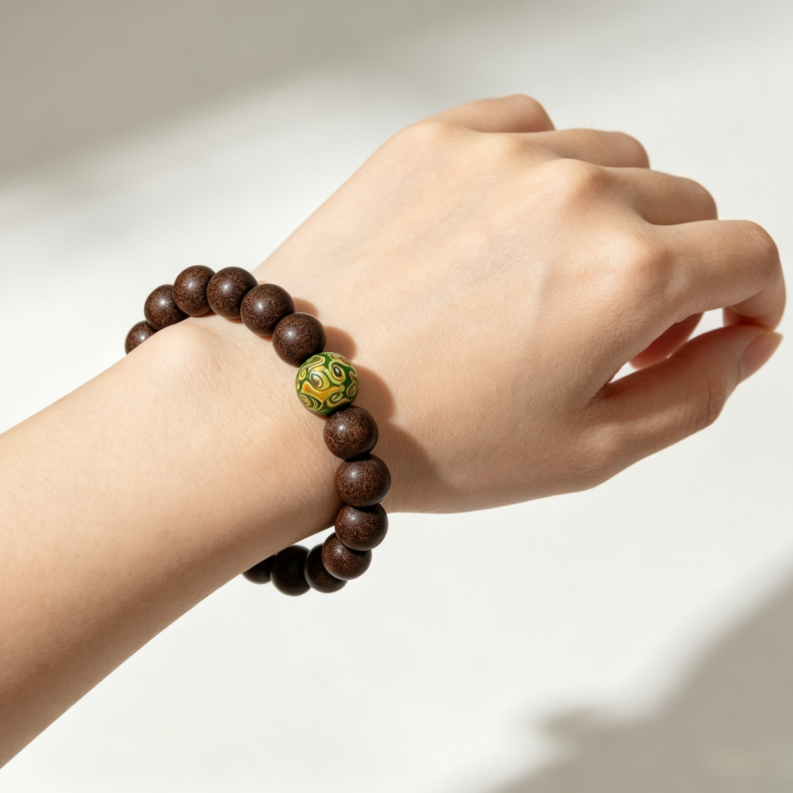 Serenity Wooden Bead Bracelet (10mm) - Image 9